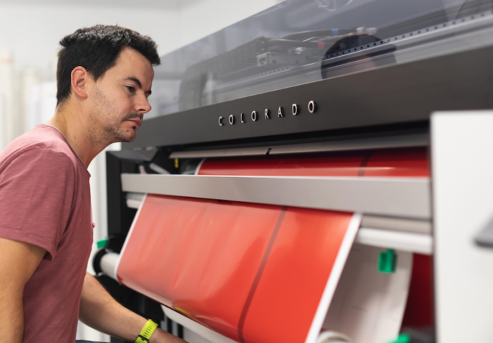 Canon reports vast utilisation of Océ Colorado 1640 printer.