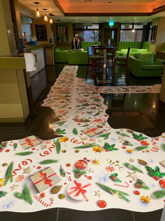 Drytac Film Used In Festive Floor Graphic Project